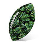 Tropical Monstera Leaves Pattern Print Rugby Ball