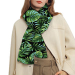 Tropical Monstera Leaves Pattern Print Scarf