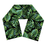 Tropical Monstera Leaves Pattern Print Scarf
