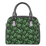 Tropical Monstera Leaves Pattern Print Shoulder Handbag