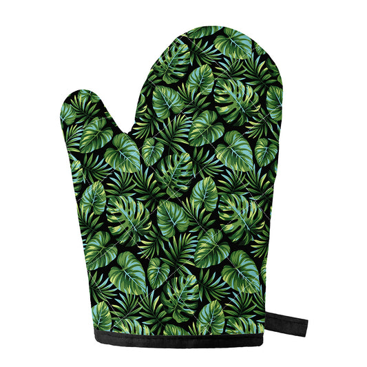 Tropical Monstera Leaves Pattern Print Single Oven Mitt