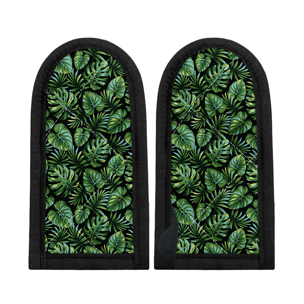 Tropical Monstera Leaves Pattern Print Skillet Handle Cover