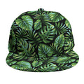 Tropical Monstera Leaves Pattern Print Snapback Cap