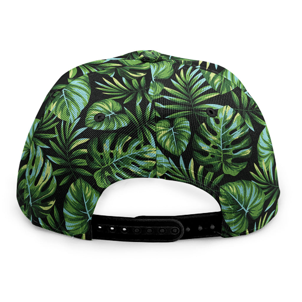 Tropical Monstera Leaves Pattern Print Snapback Cap