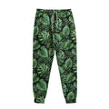 Tropical Monstera Leaves Pattern Print Sweatpants