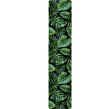 Tropical Monstera Leaves Pattern Print Table Runner