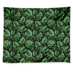 Tropical Monstera Leaves Pattern Print Tapestry