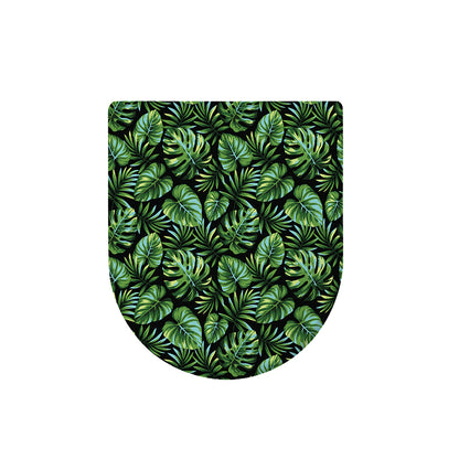 Tropical Monstera Leaves Pattern Print Toilet Lid Cover