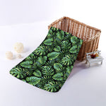Tropical Monstera Leaves Pattern Print Towel