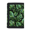Tropical Monstera Leaves Pattern Print Trifold Wallet