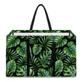 Tropical Monstera Leaves Pattern Print Utility Tote Bag