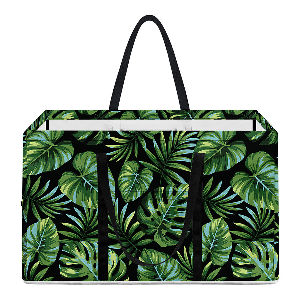 Tropical Monstera Leaves Pattern Print Utility Tote Bag