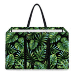 Tropical Monstera Leaves Pattern Print Utility Tote Bag