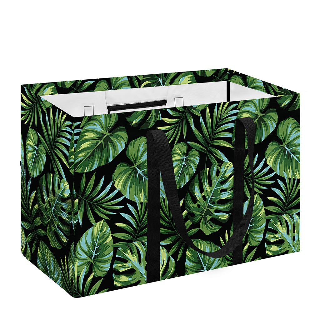 Tropical Monstera Leaves Pattern Print Utility Tote Bag