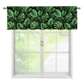 Tropical Monstera Leaves Pattern Print Window Valance