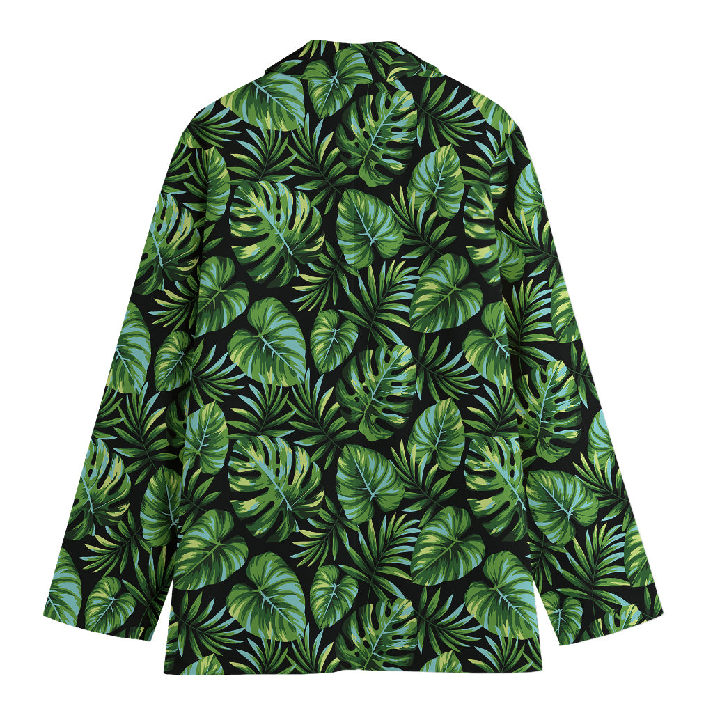 Tropical Monstera Leaves Pattern Print Women's Blazer