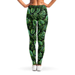 Tropical Monstera Leaves Pattern Print Women's Leggings