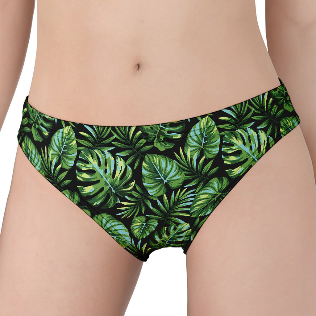 Tropical Monstera Leaves Pattern Print Women's Panties