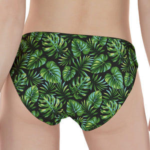 Tropical Monstera Leaves Pattern Print Women's Panties