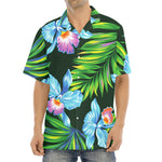 Tropical Orchid Flower Pattern Print Aloha Shirt