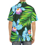 Tropical Orchid Flower Pattern Print Aloha Shirt