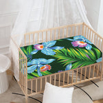 Tropical Orchid Flower Pattern Print Baby Crib Sheet