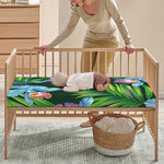 Tropical Orchid Flower Pattern Print Baby Crib Sheet