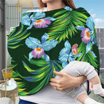 Tropical Orchid Flower Pattern Print Baby Seat Cover