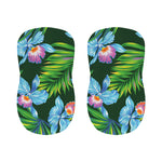 Tropical Orchid Flower Pattern Print Bar Stool Covers