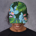Tropical Orchid Flower Pattern Print Baseball Cap