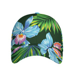 Tropical Orchid Flower Pattern Print Baseball Cap