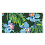 Tropical Orchid Flower Pattern Print Beach Towel
