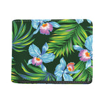Tropical Orchid Flower Pattern Print Bifold Wallet