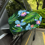 Tropical Orchid Flower Pattern Print Car Side Mirror Covers