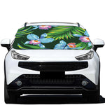 Tropical Orchid Flower Pattern Print Car Windshield Snow Cover