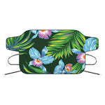 Tropical Orchid Flower Pattern Print Car Windshield Snow Cover