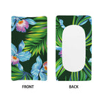 Tropical Orchid Flower Pattern Print Changing Pad Cover
