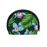 Tropical Orchid Flower Pattern Print Coin Purse