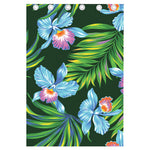Tropical Orchid Flower Pattern Print Curtain