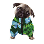 Tropical Orchid Flower Pattern Print Dog Zip Up Jacket