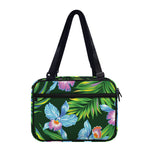Tropical Orchid Flower Pattern Print Double Strap Bible Bag