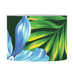 Tropical Orchid Flower Pattern Print Drum Lamp Shade