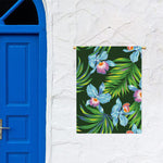 Tropical Orchid Flower Pattern Print Garden Flag