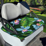 Tropical Orchid Flower Pattern Print Golf Cart Seat Cover