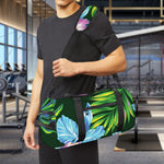 Tropical Orchid Flower Pattern Print Gym Bag