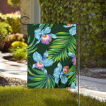 Tropical Orchid Flower Pattern Print House Flag