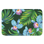 Tropical Orchid Flower Pattern Print Indoor Door Mat