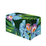 Tropical Orchid Flower Pattern Print Leather Tissue Box Cover
