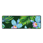 Tropical Orchid Flower Pattern Print Long Kitchen Mat