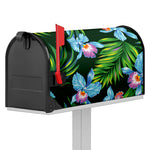 Tropical Orchid Flower Pattern Print Mailbox Cover